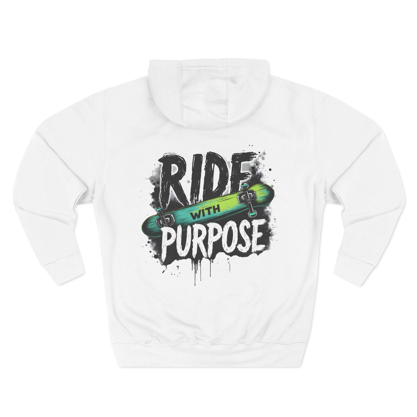 Eden's Wings | Skateboarder Fleece Hoodie - Ride with Purpose, Stylish Skate Hoodie
