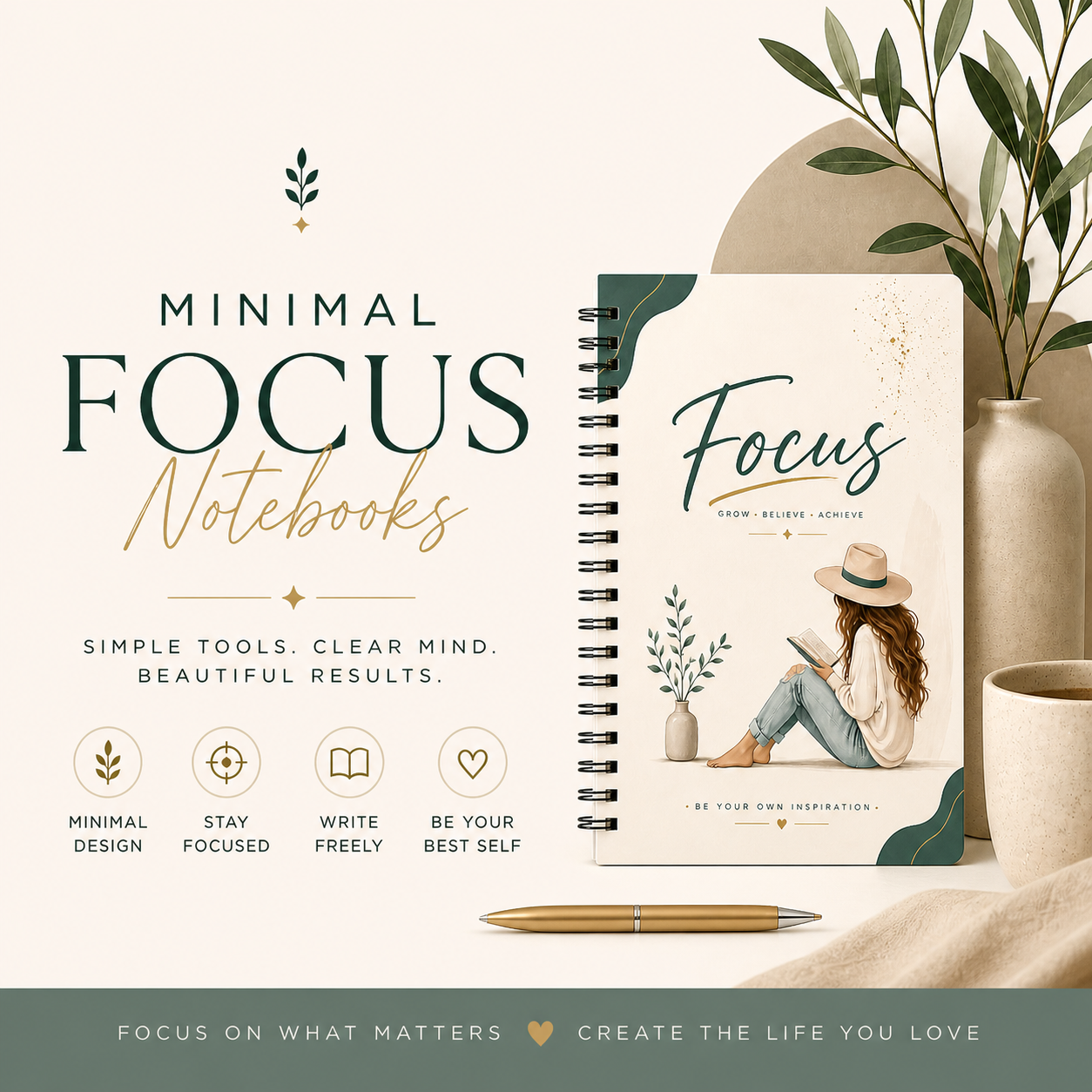 Minimal Focus Notebooks