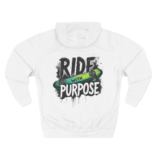 Eden's Wings | Skateboarder Fleece Hoodie - Ride with Purpose, Stylish Skate Hoodie
