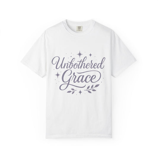 Unbothered Grace T-Shirt — Inspirational Script Christian Tee