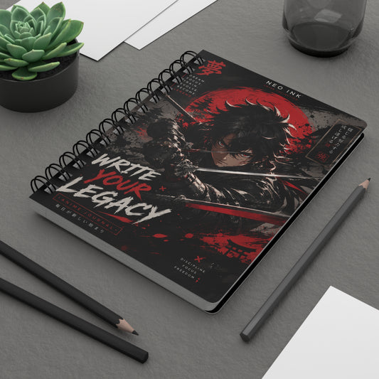 Neo Ink™ Warrior Spirit Spiral Journal – Anime Motivation Notebook