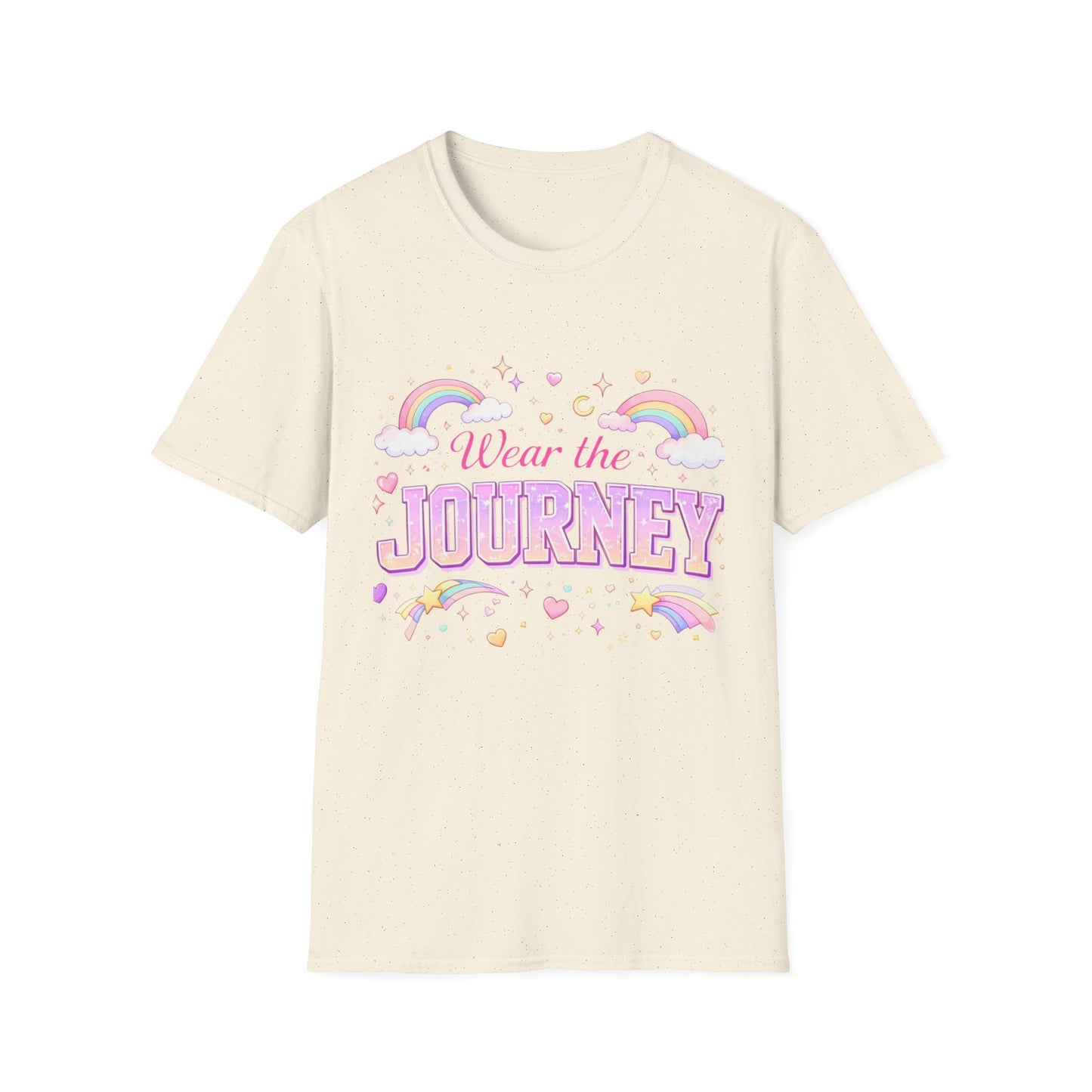Wear the Journey T-Shirt — Pastel Rainbow Inspirational Graphic Tee