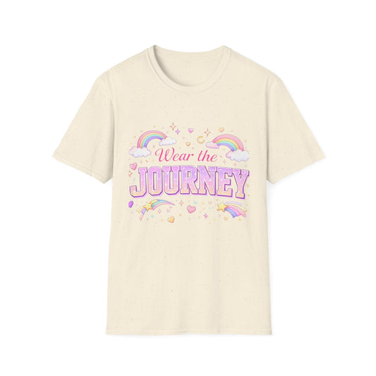 Wear the Journey T-Shirt — Pastel Rainbow Inspirational Graphic Tee