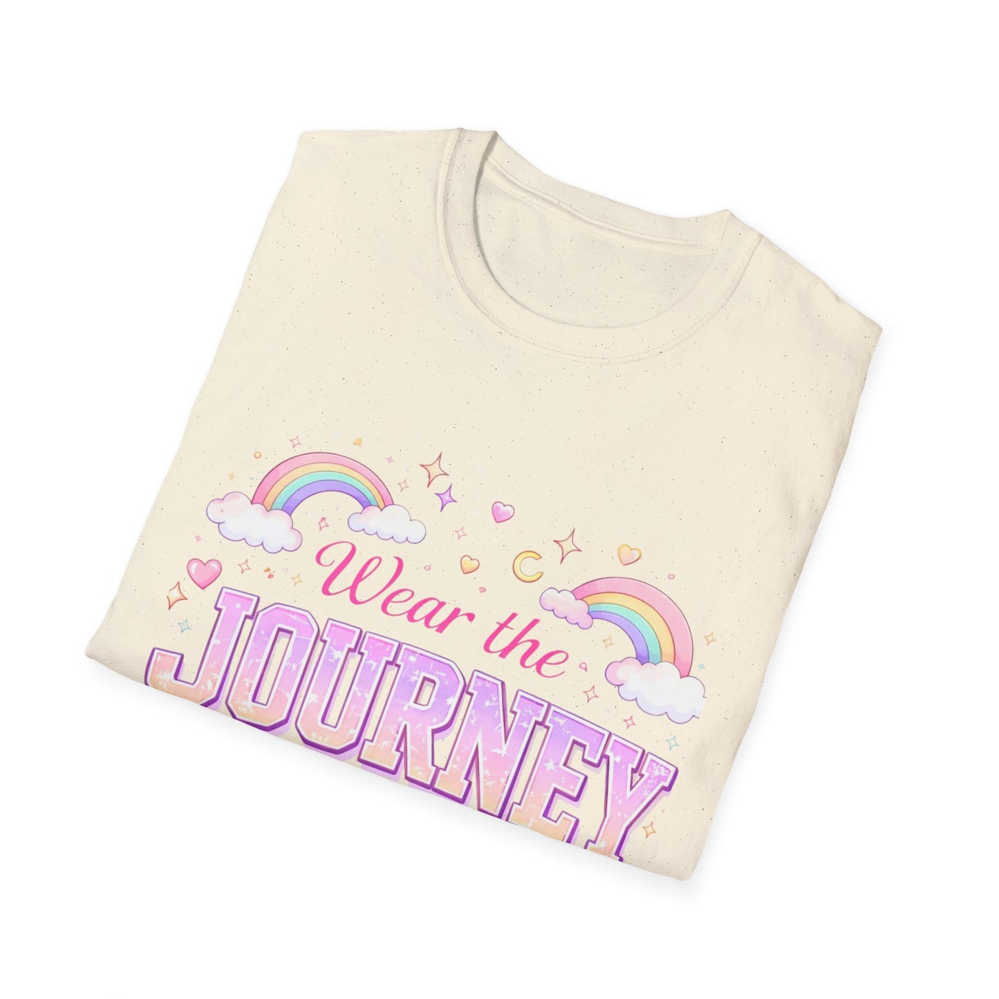 Wear the Journey T-Shirt — Pastel Rainbow Inspirational Graphic Tee