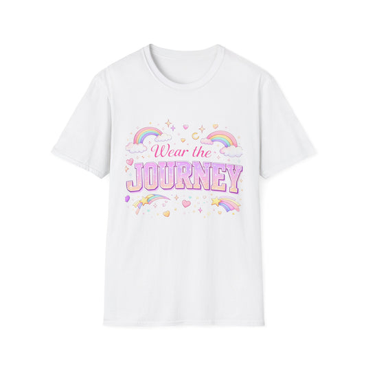 Wear the Journey T-Shirt — Pastel Rainbow Inspirational Graphic Tee