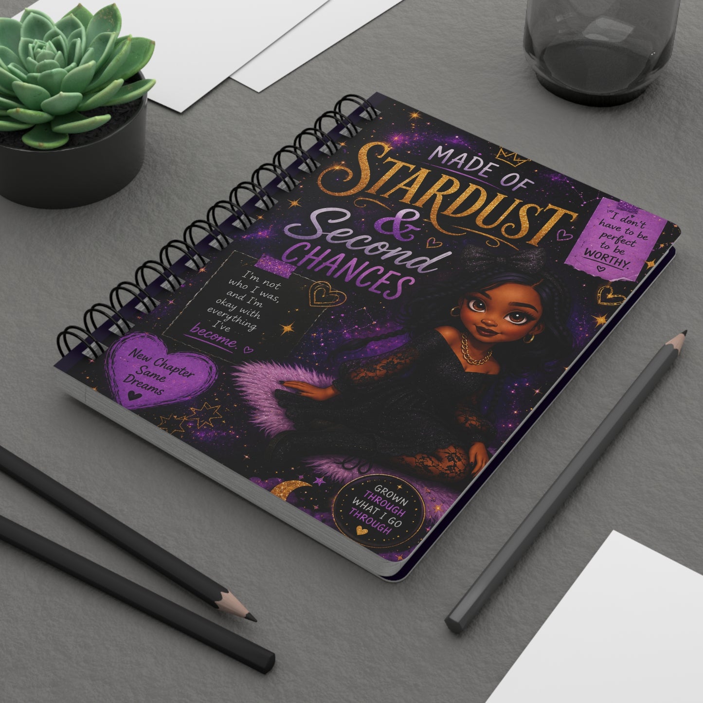 Made of Stardust & Second Chances Spiral Journal