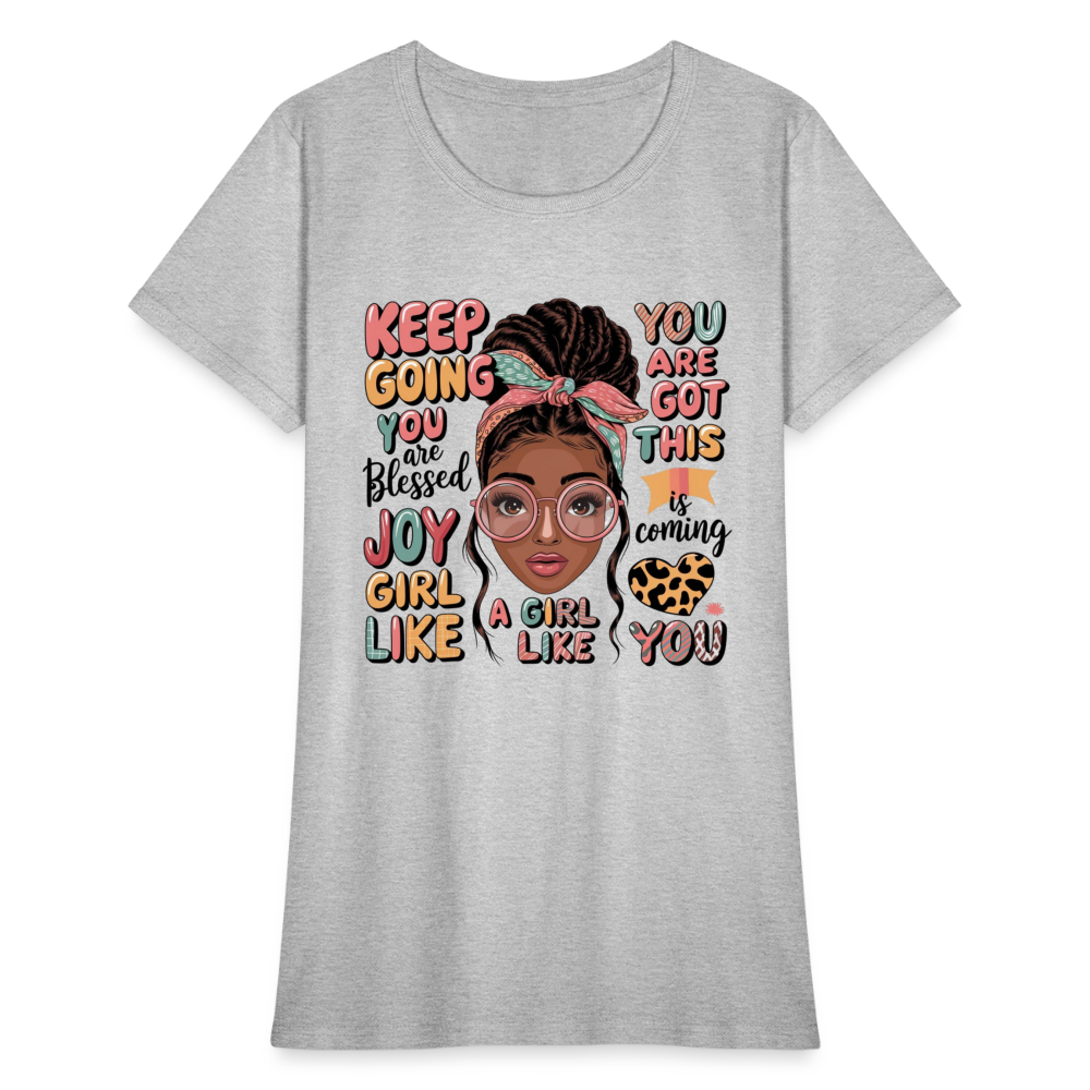 T-Shirt - Inspirational Quotes Featuring for Her - heather gray