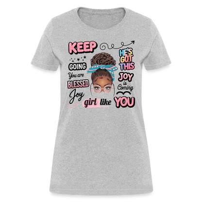 T-Shirt -Inspirational Quotes for "A Girl Like You" - heather gray