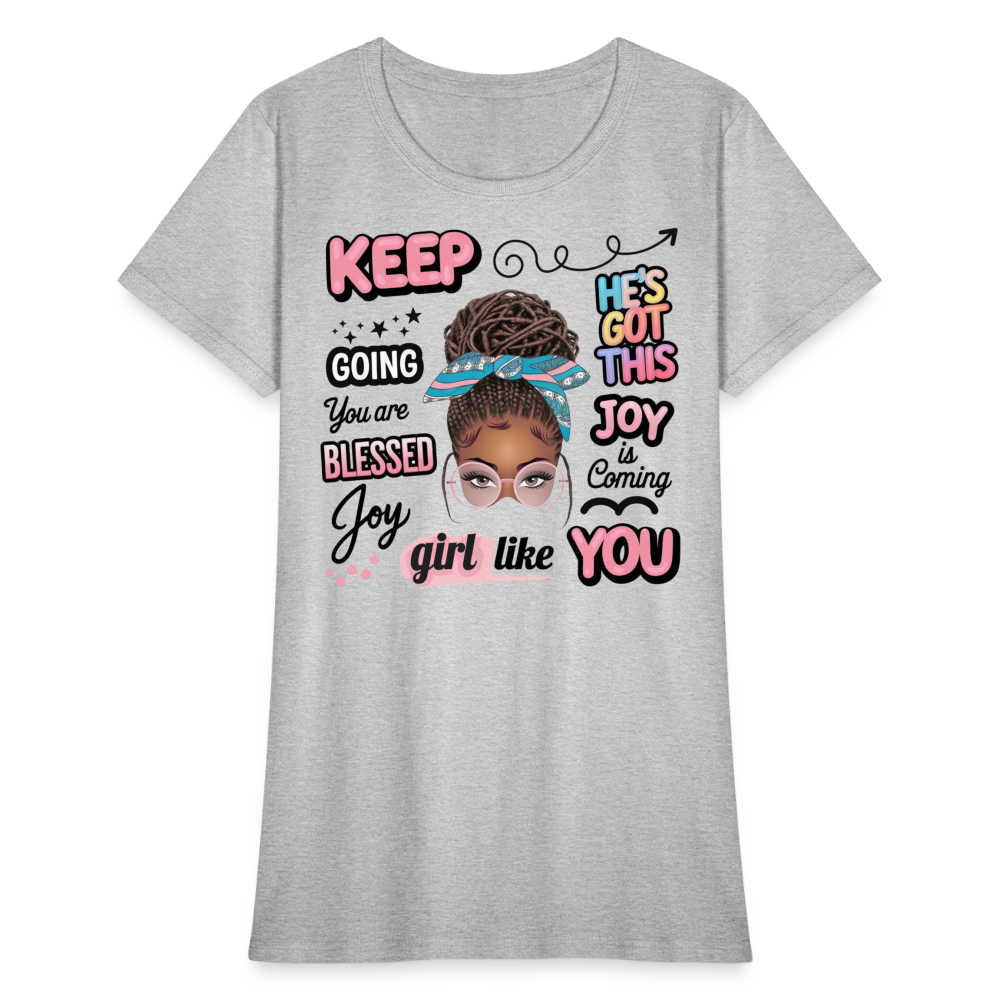 T-Shirt -Inspirational Quotes for "A Girl Like You" - heather gray