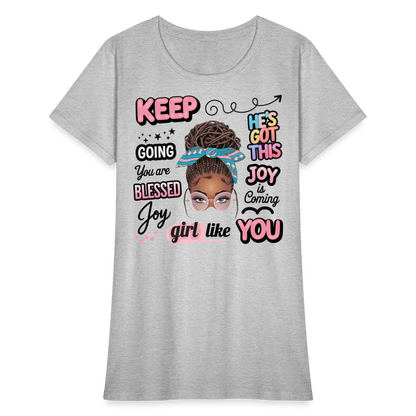 T-Shirt -Inspirational Quotes for "A Girl Like You" - heather gray